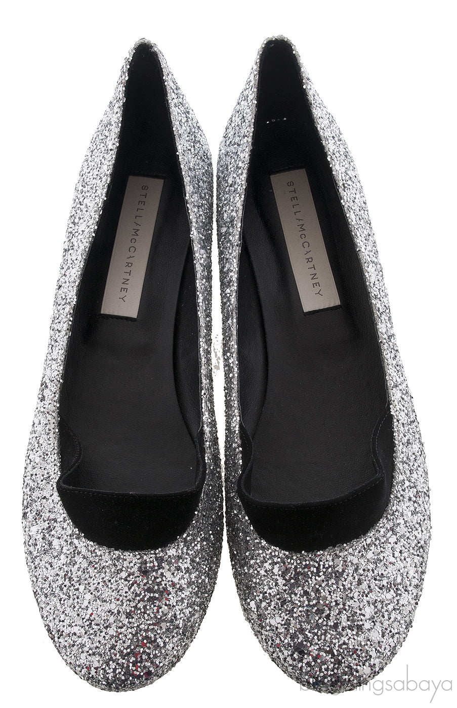 Silver Glitter Ballerina Flats