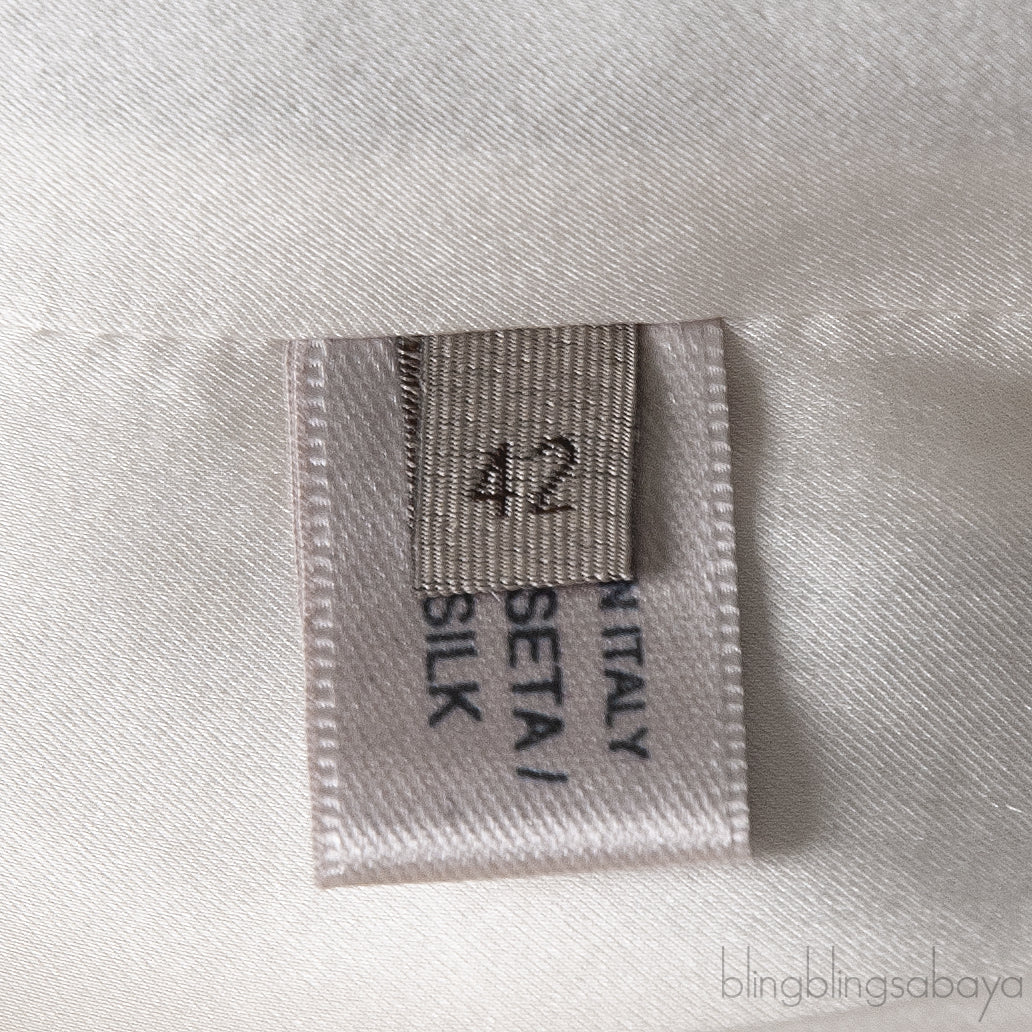 Bottega Veneta Gradient White Blue Grey Silk Dress