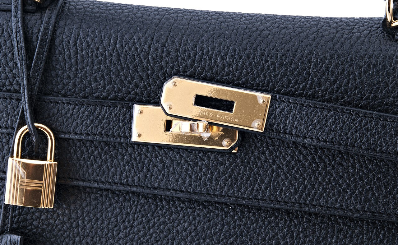 Kelly 35 Black Togo Retourne