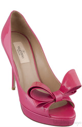 Bow Pink Patent Pump