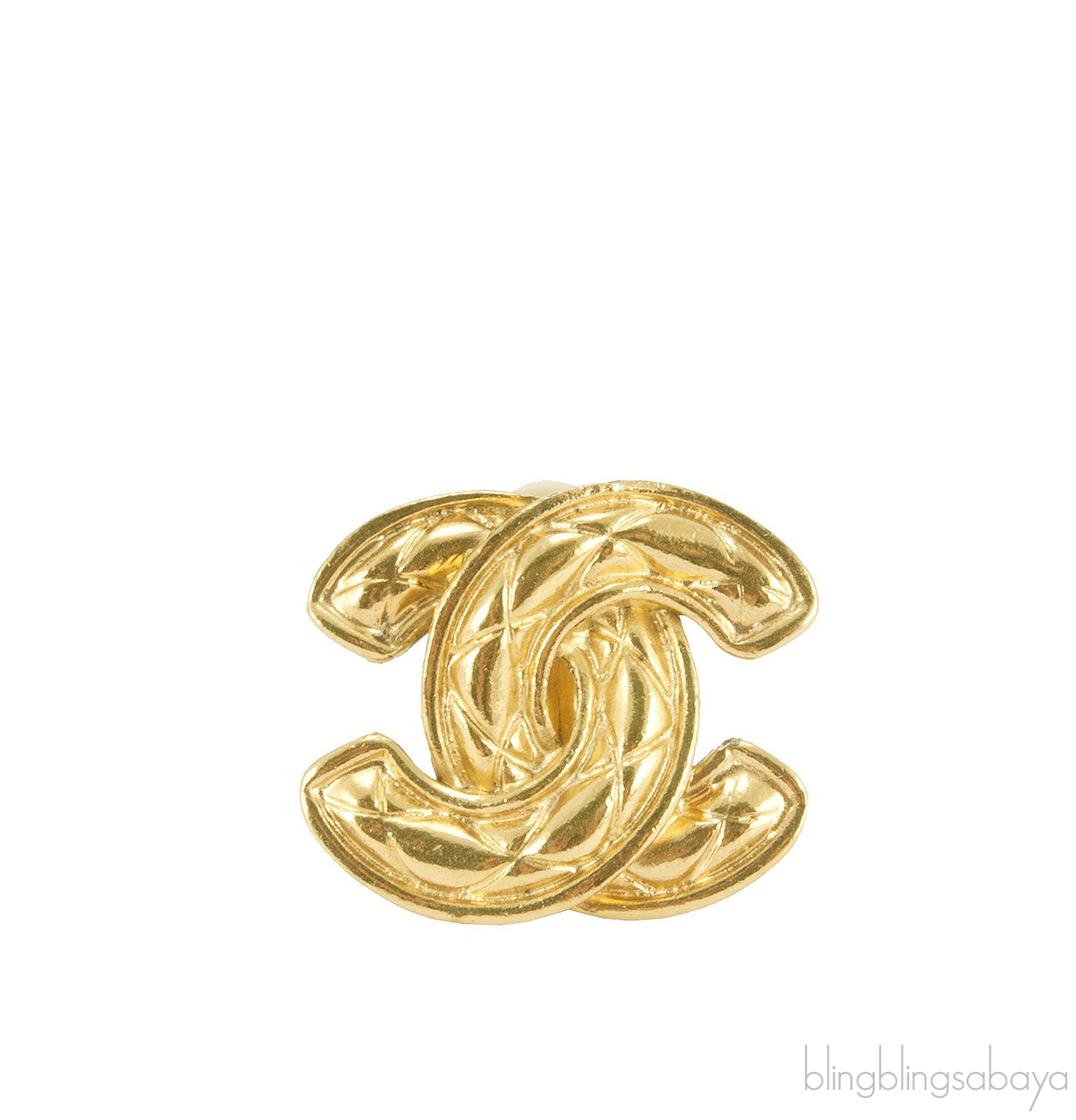 Vintage CC Quilted Earrings