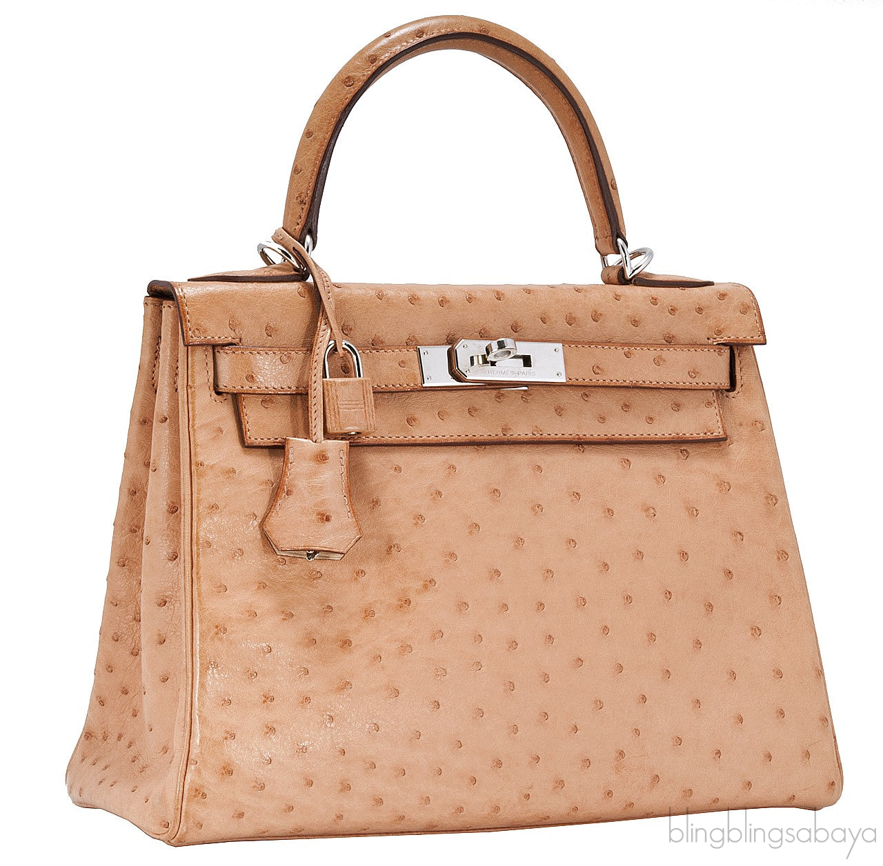 Kelly 28 Natural Gold Ostrich