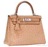 Kelly 28 Natural Gold Ostrich