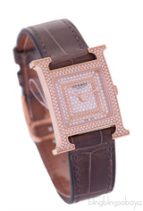 Heure H Diamond Rose Gold Medium Watch