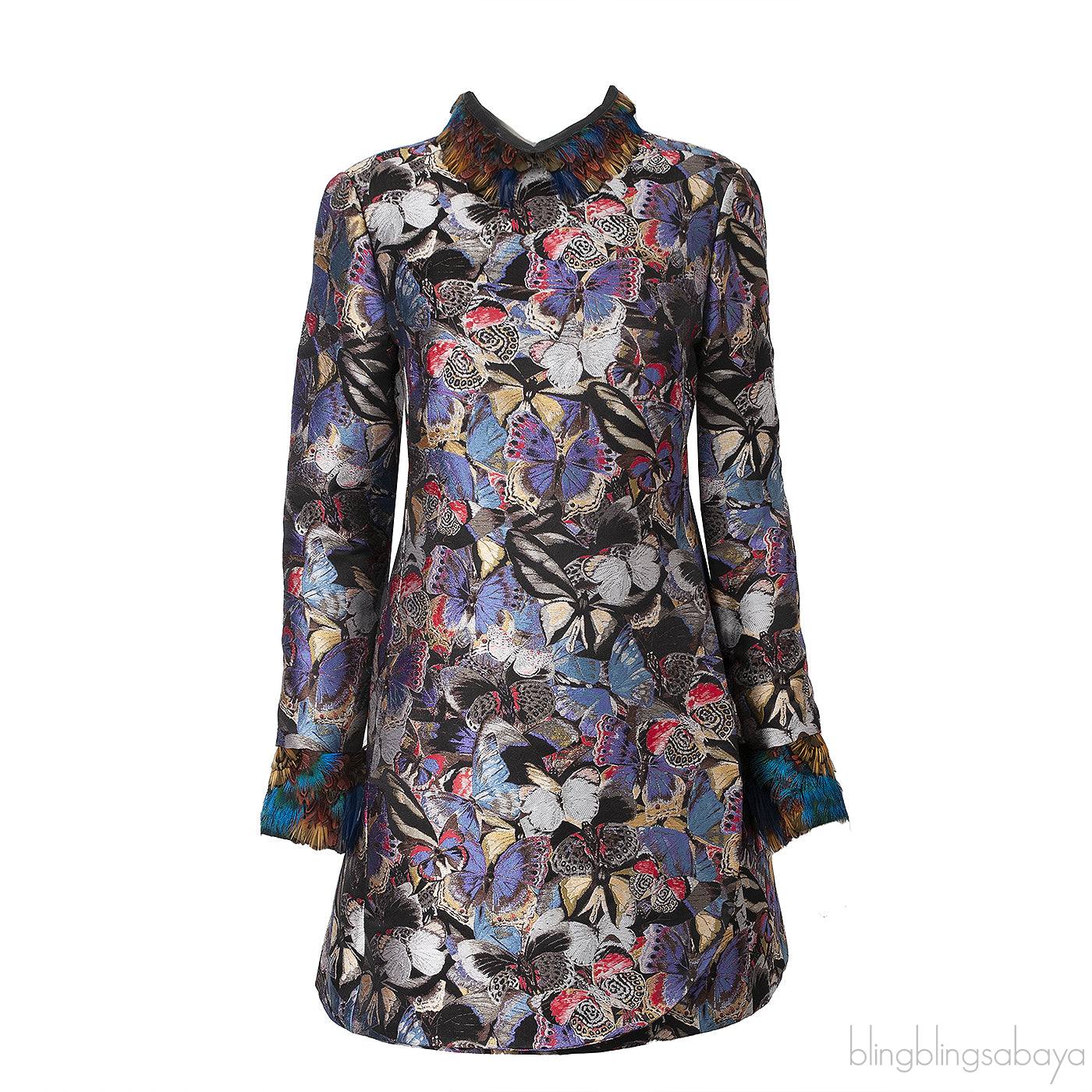 Valentino Butterfly Print Bambolina Dress