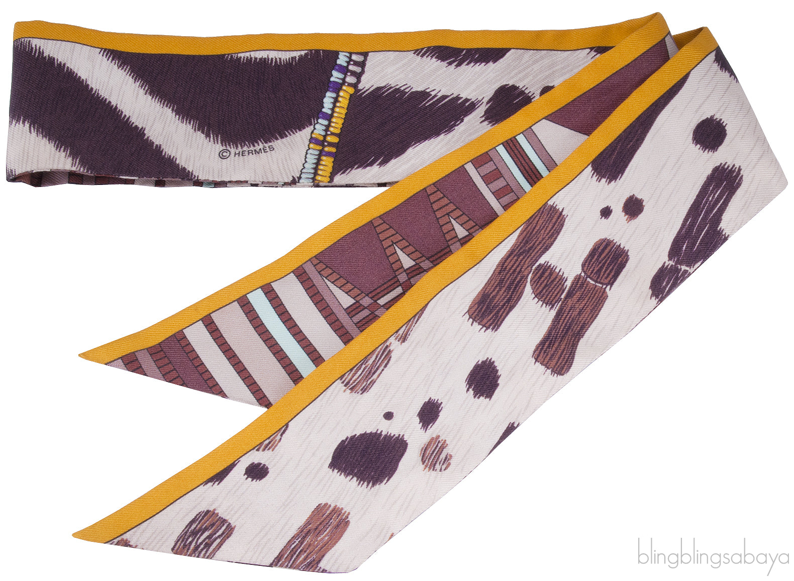 Brown Printed Twilly