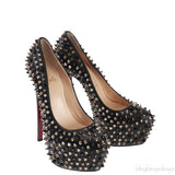 Black Spike Platform Heels