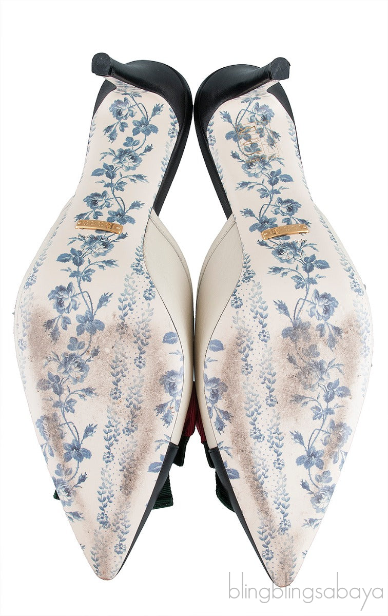 Web Bow Slide Mules