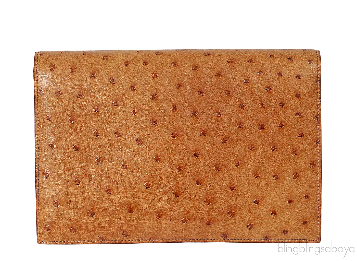 Hermes Vintage Medor Gold Ostrich Clutch