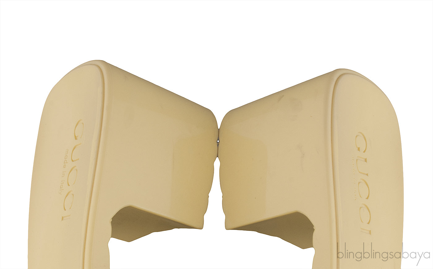 Yellow Rubber Slide Sandals