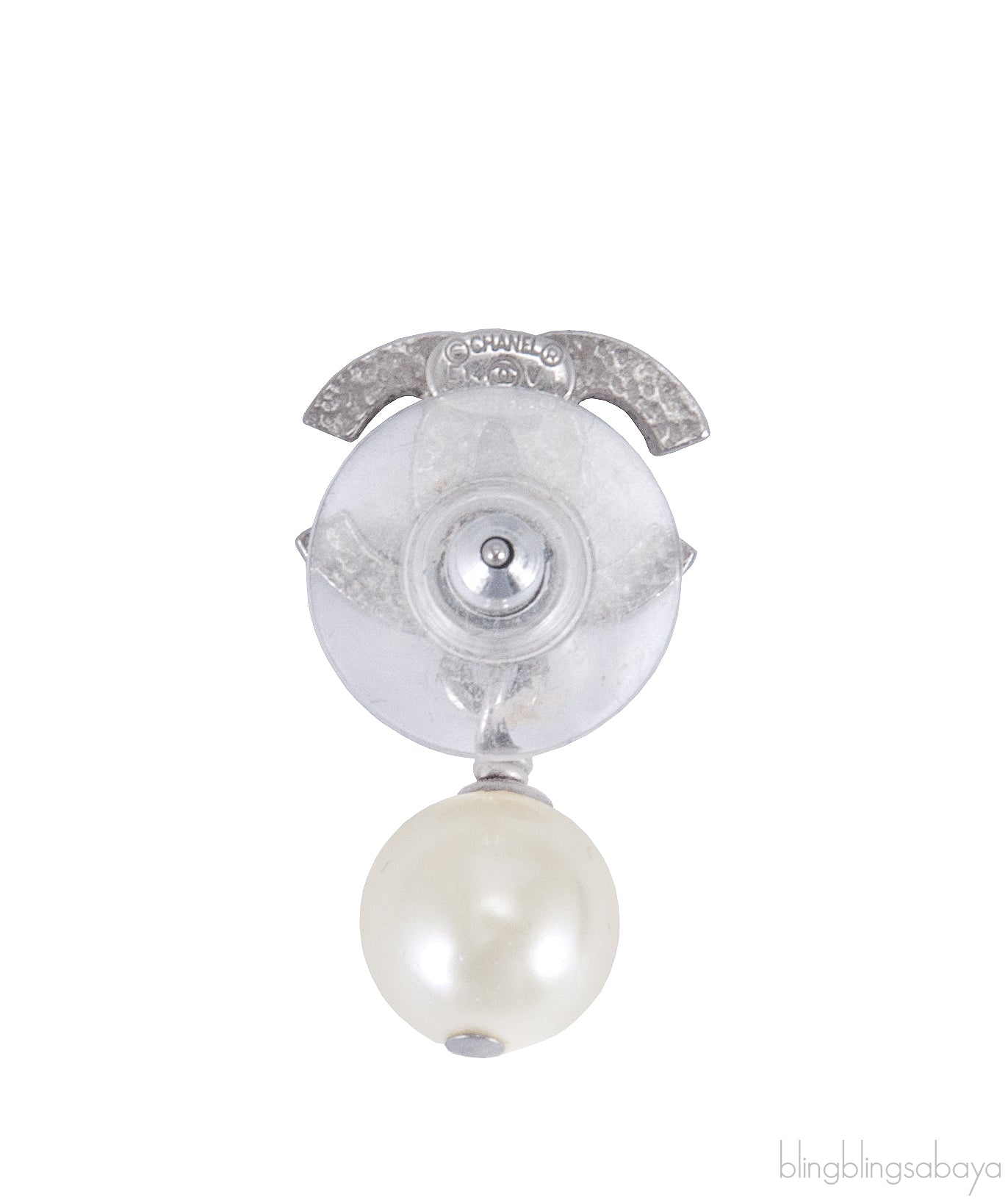 CC Quilt Pearl Dropped Earrings
