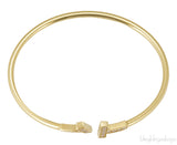 T Wire Gold Diamond Bracelet