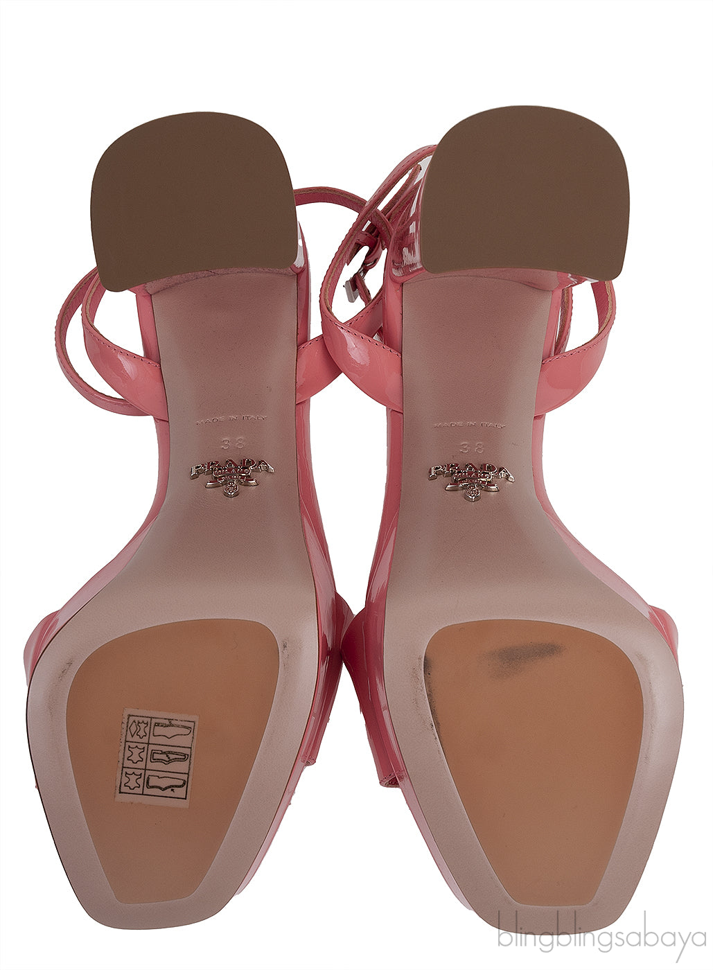 Patent Leather Platform Slingback Sandals 38