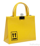 Yellow Patent Mini Box Bag