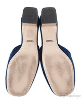 Gucci Blue Velvet G Crystal Madelyn Mules