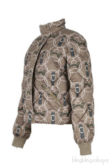 Vert Gobi Doudoune Courter Reversible Jacket