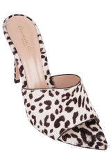 Alice Leopard Print Calf Hair Mules