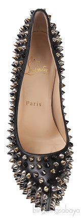 Black Spike Platform Heels
