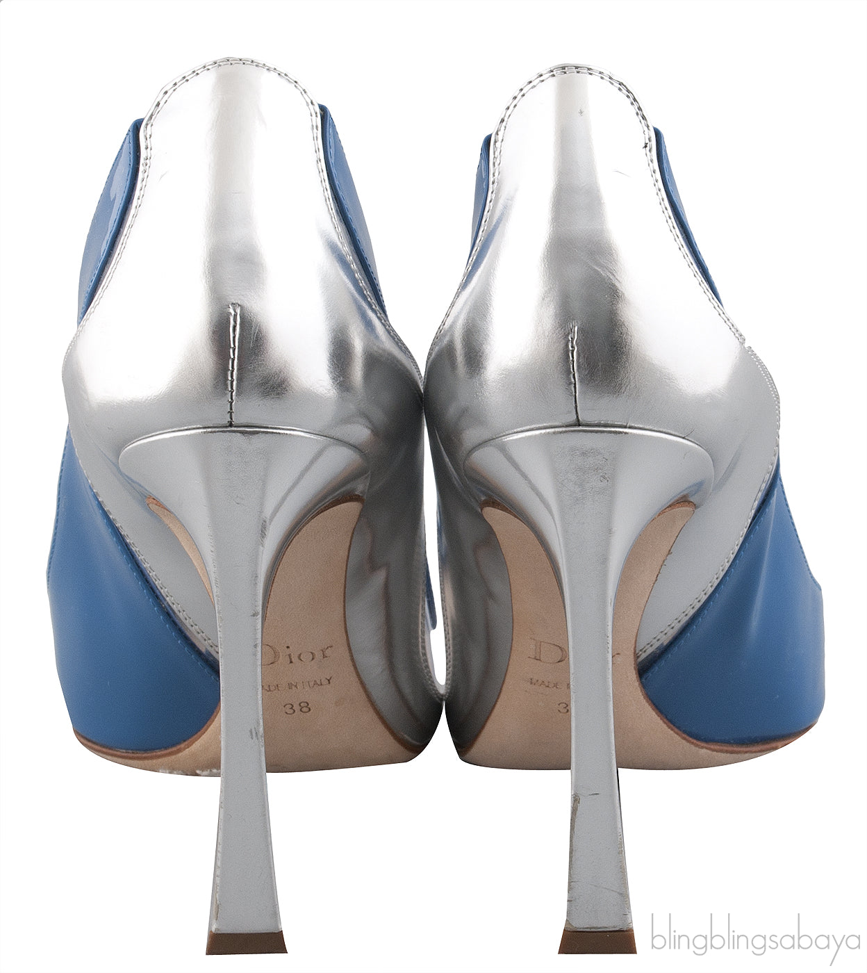 Two-toned PVC Pointed Toe Heels