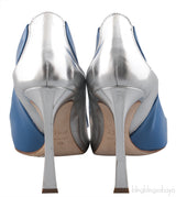 Two-toned PVC Pointed Toe Heels