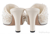 Off-white Pearl Slide Mule