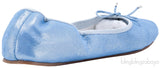 Metallic Blue Ballet Flat