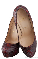Ombre Red Python Heels