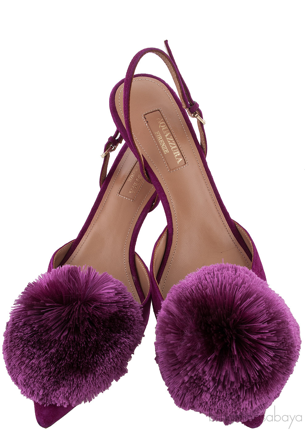 Purple Powder Puff Heels