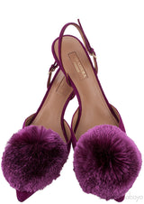Purple Powder Puff Heels