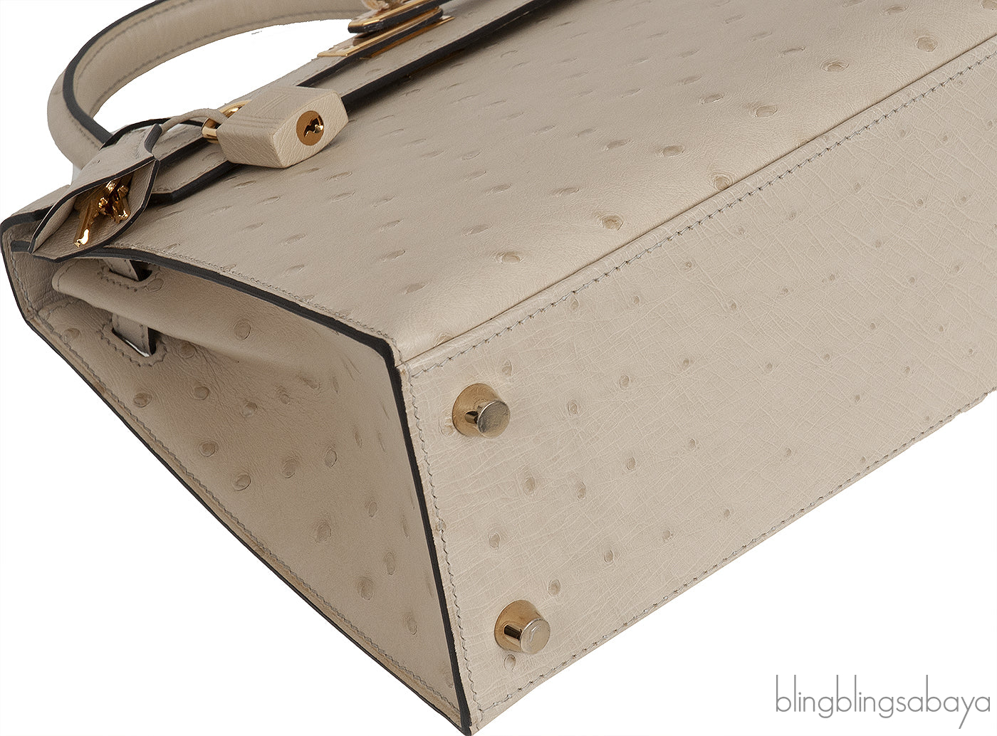 Kelly 25 Parchemin Ostrich GHW