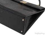Vintage Black Lizard Top Handle Bag