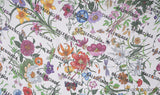 Gucci x Balenciaga The Hacker Project Flora Print Silk Scarf White