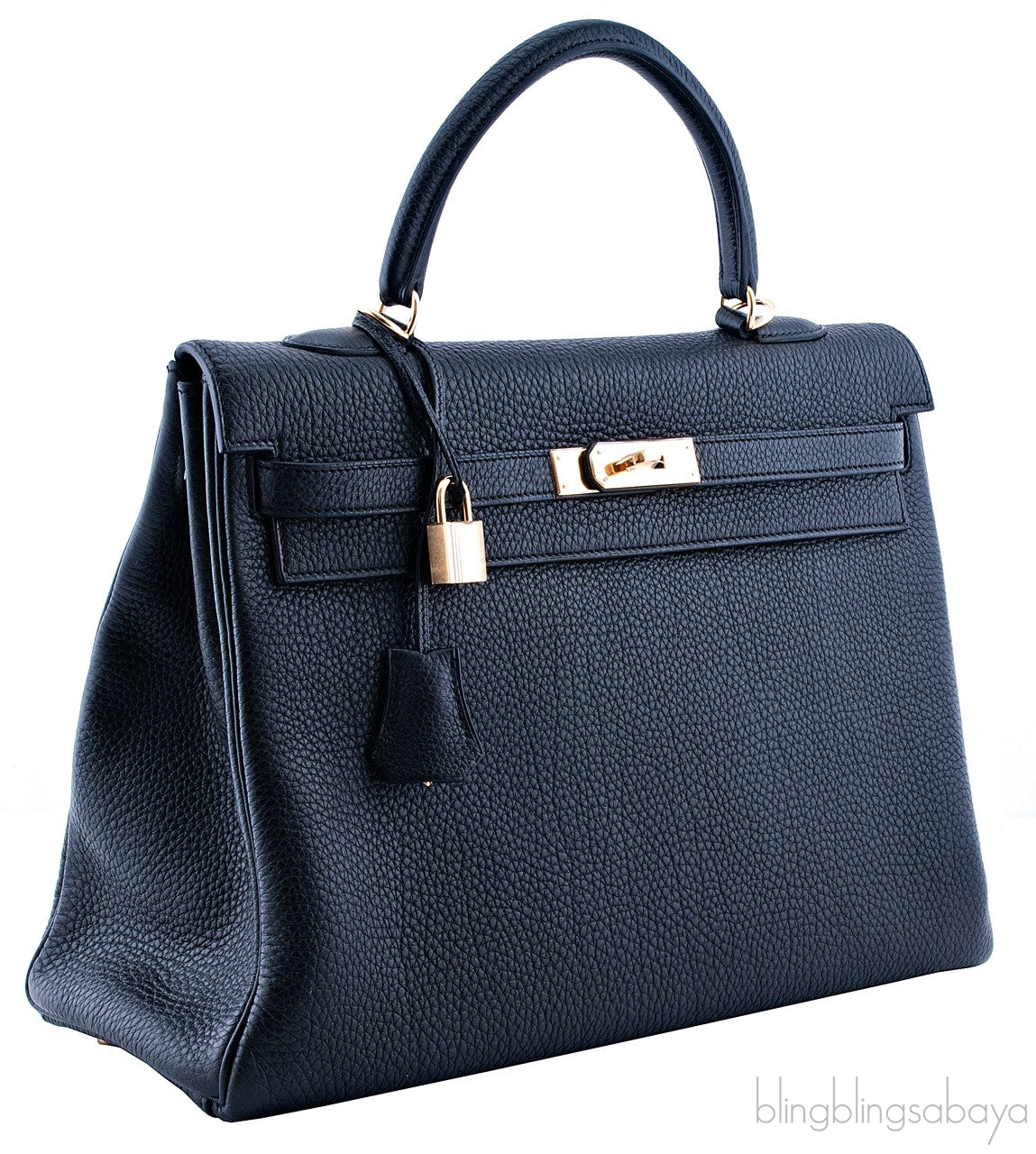 Kelly 35 Black Togo