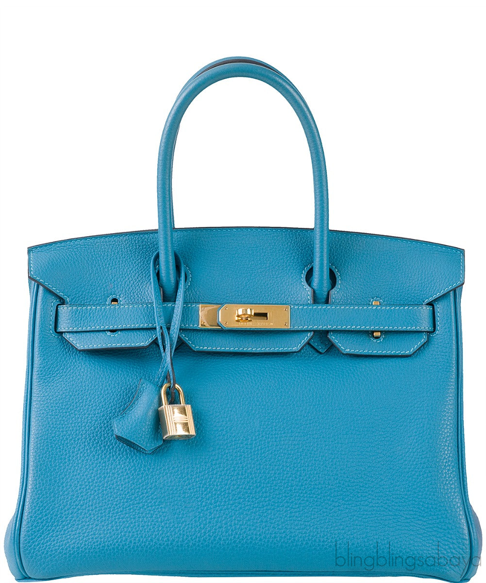 Birkin 30 Turquoise Togo GHW