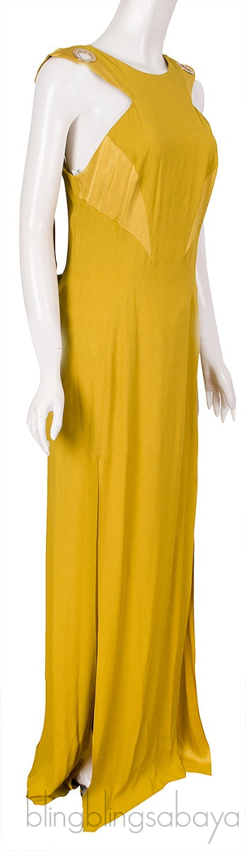 Mustard Sleeveless Maxi Dress