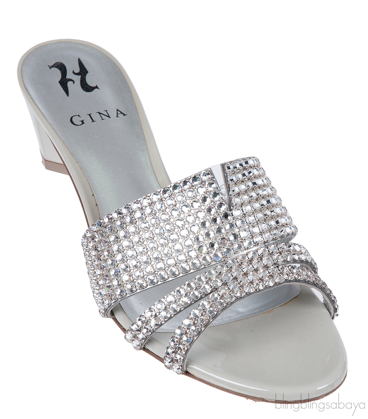 Gina Silver Crystal Grey Utah Sandals