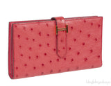 Bearn Bougainvillier Ostrich Wallet GHW