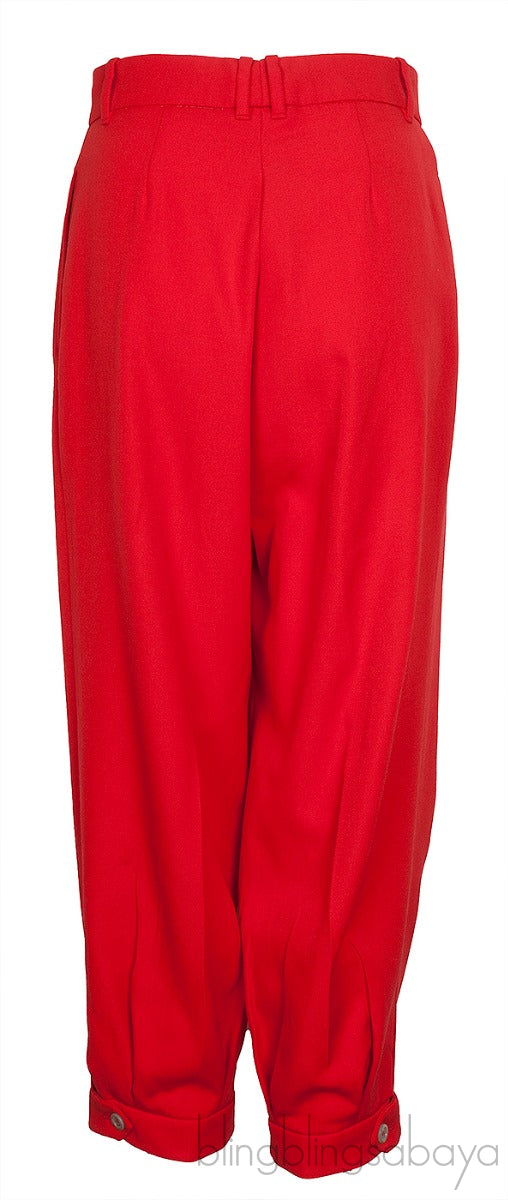 Red Tapered Trousers