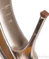 Light Gold Tribtoo Leather Pumps