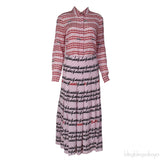 Gucci Pink Printed Longsleeves Top and Skirt