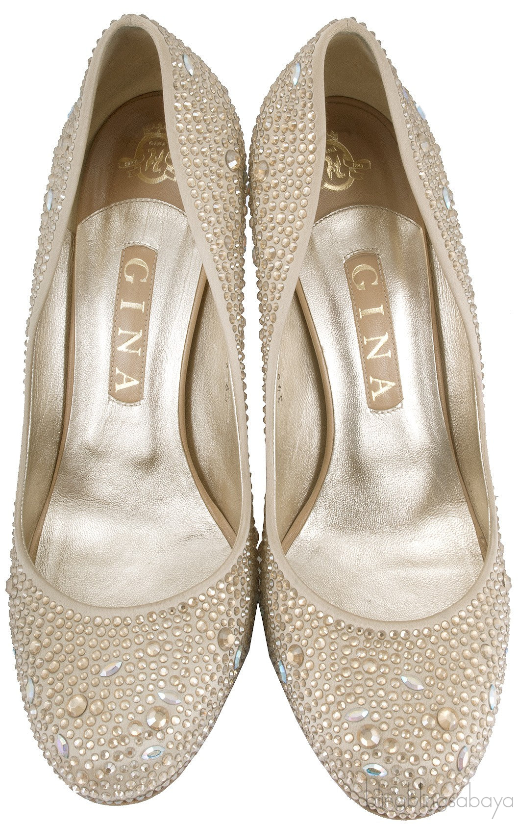 Swarovski Embellished Gold Pump
