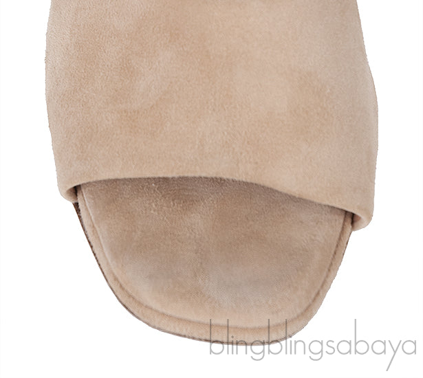 Light Brown Suede Mule