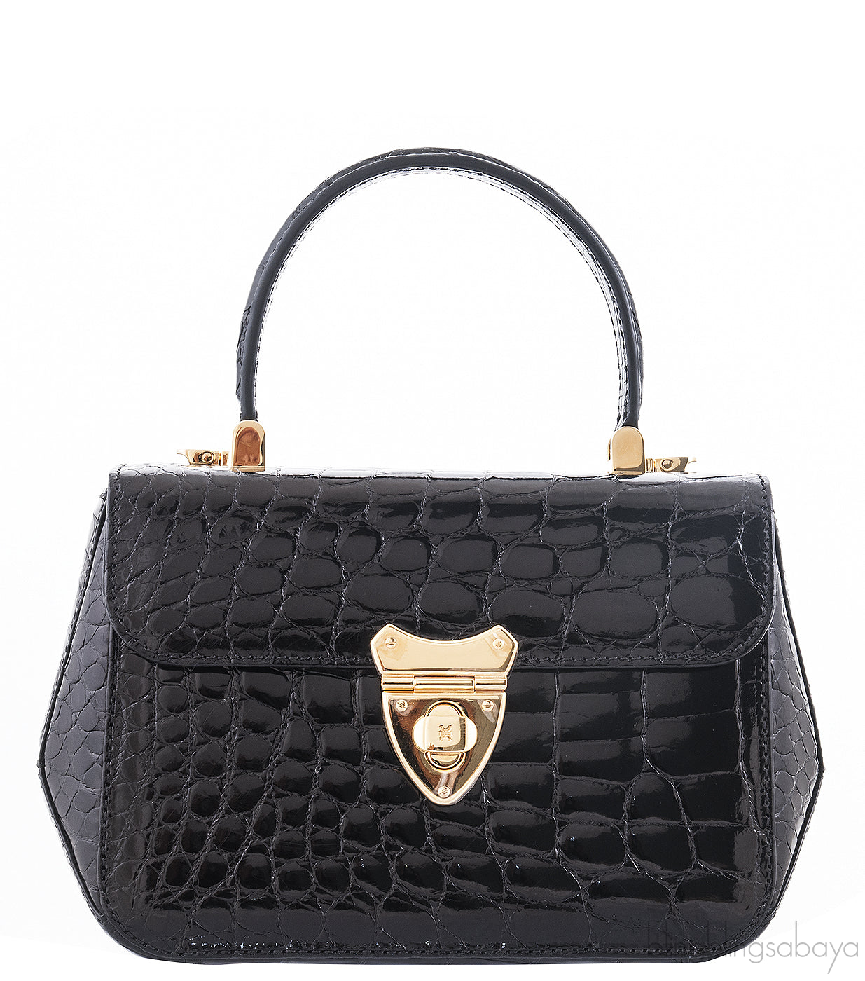 Edge Hexagon Crocodile Bag