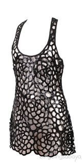 Agent Provocateur Sequin Embellished Cut-out Tank Top