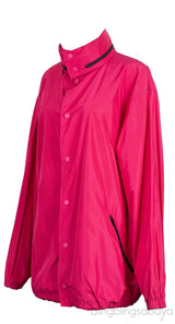 Fuchsia Pink Logo Hoodie Windbreaker