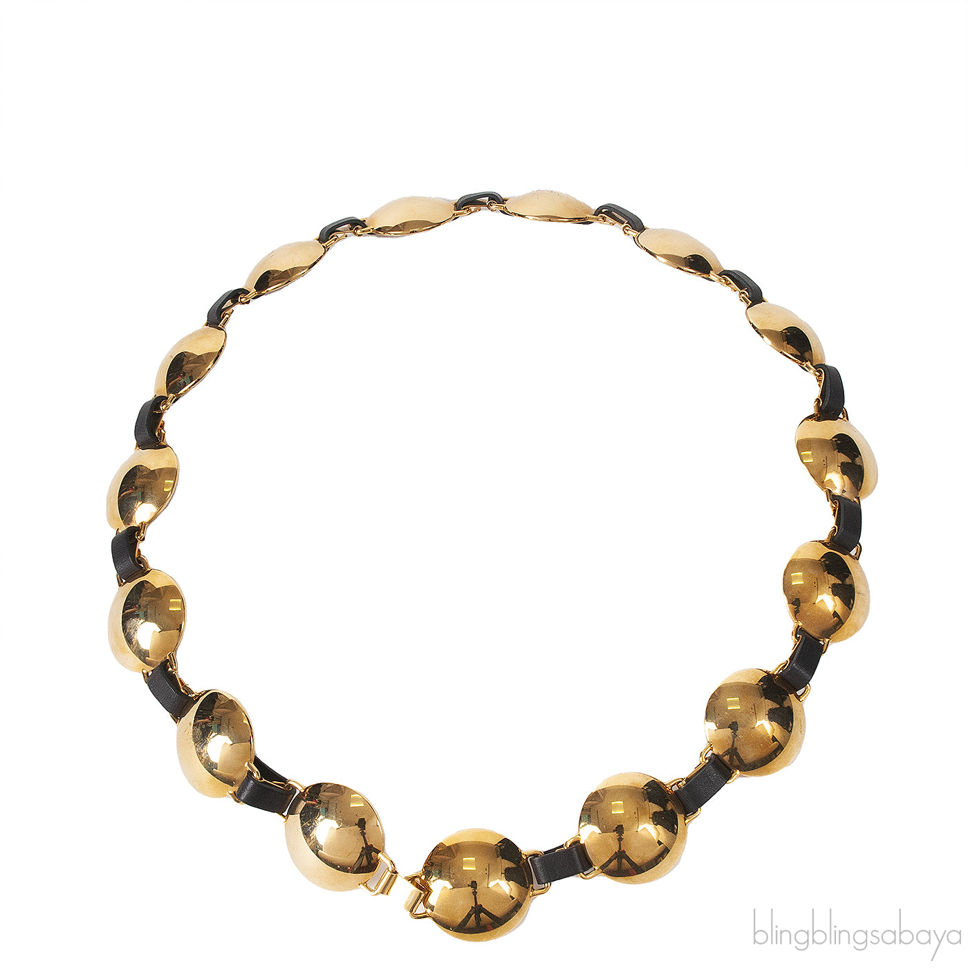 Marni Brass Disc Leather Belt