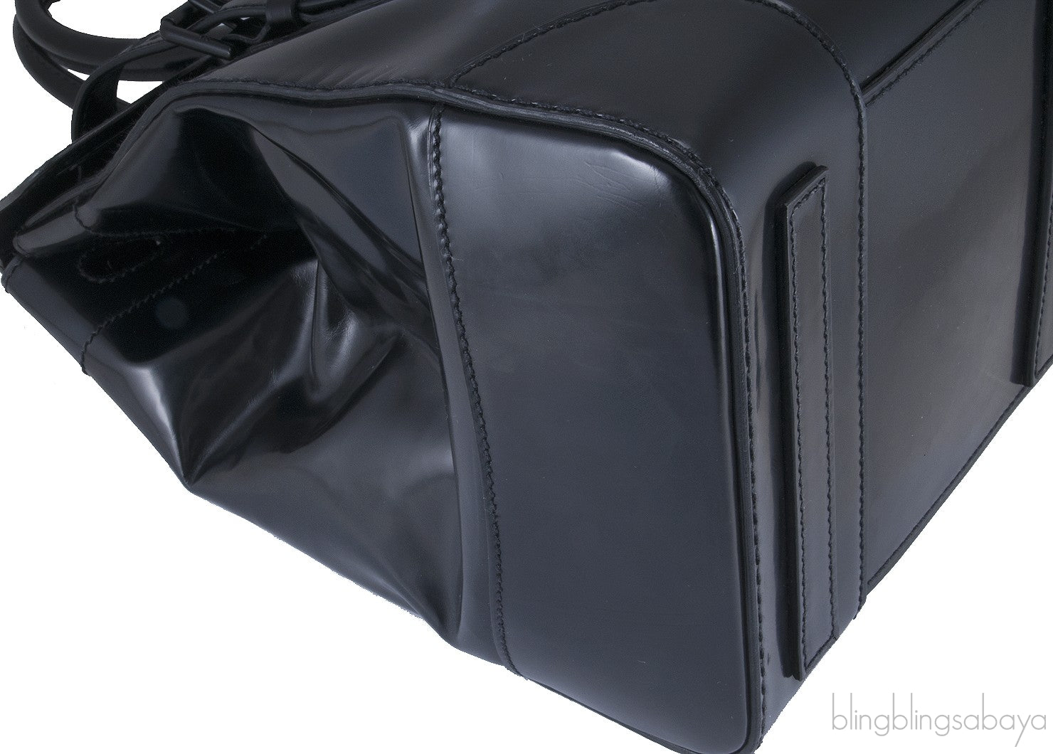 So Black Patent Soft Ricky Bag