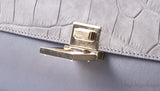 Trapeze Luggage Grey Croco Print