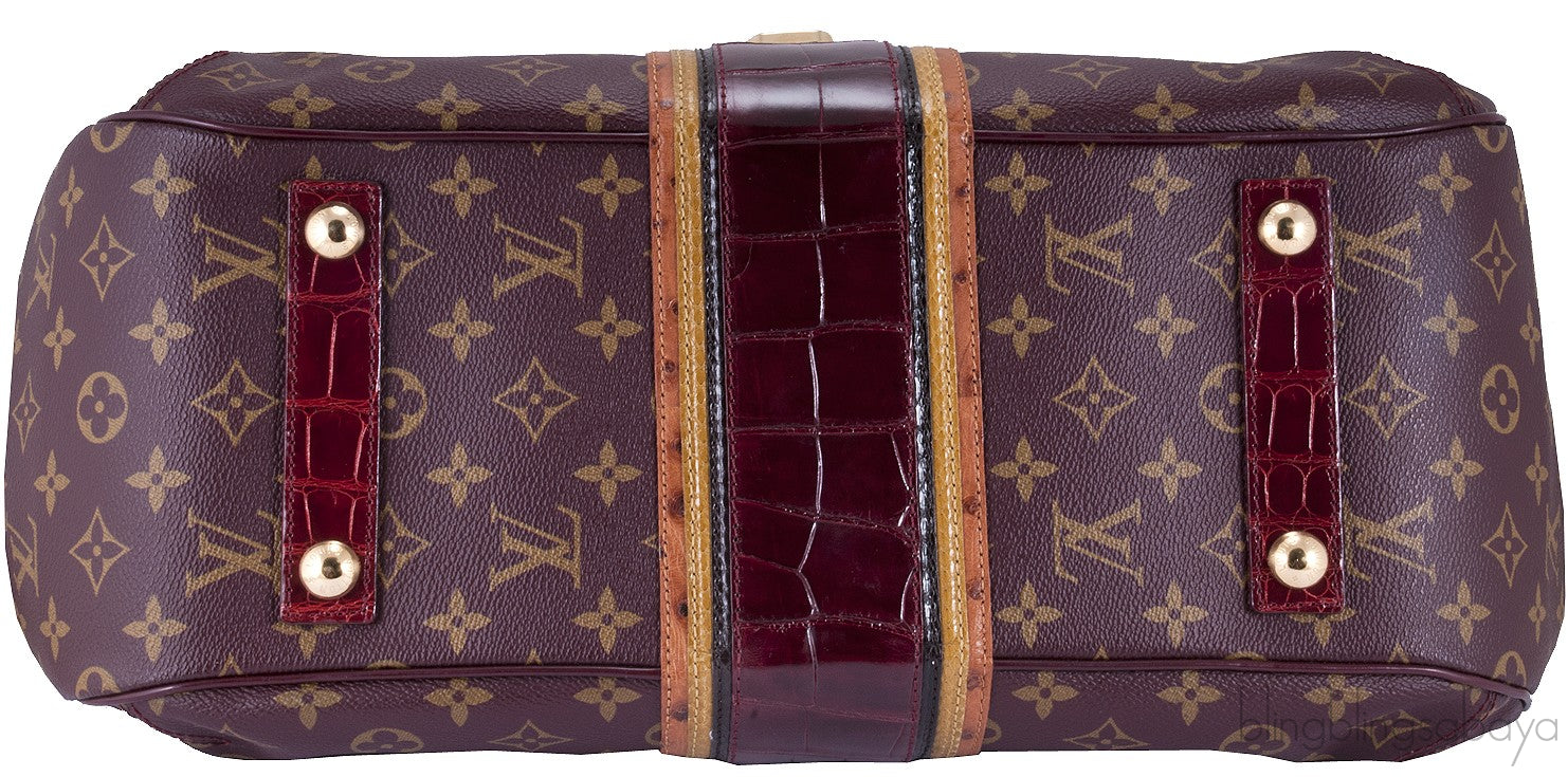 Monogram Grit Exotique Satchel