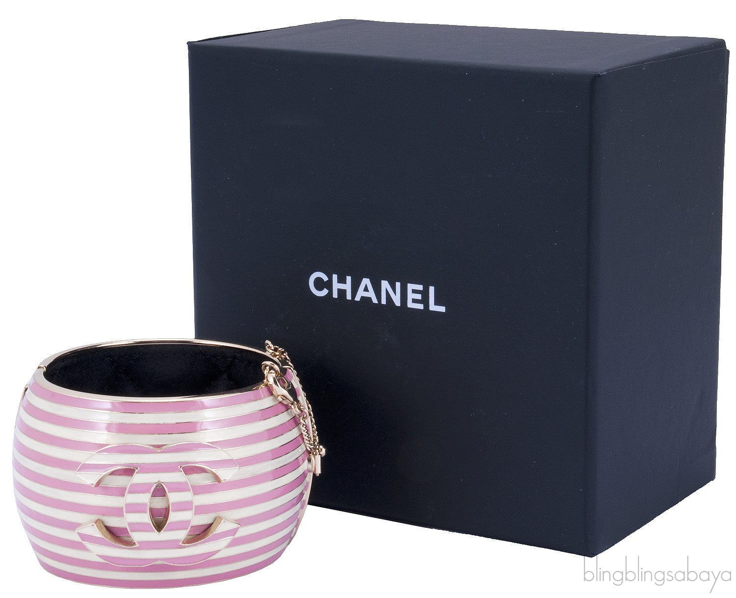 CC Stripes Cuff Enamel Bracelet